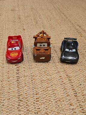 Disney Pixar Cars Track Talkers Lightning McQueen, Tow Mater & Jackson Storm